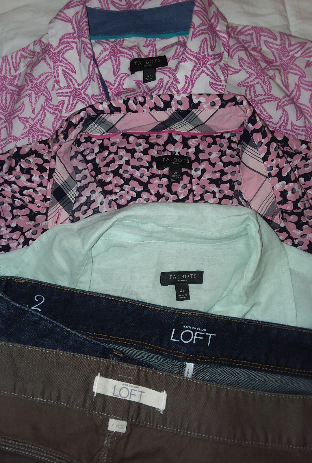Womens 2 New lot Florida Talbot dress shirts Loft skirts 5 pc Wardrobe