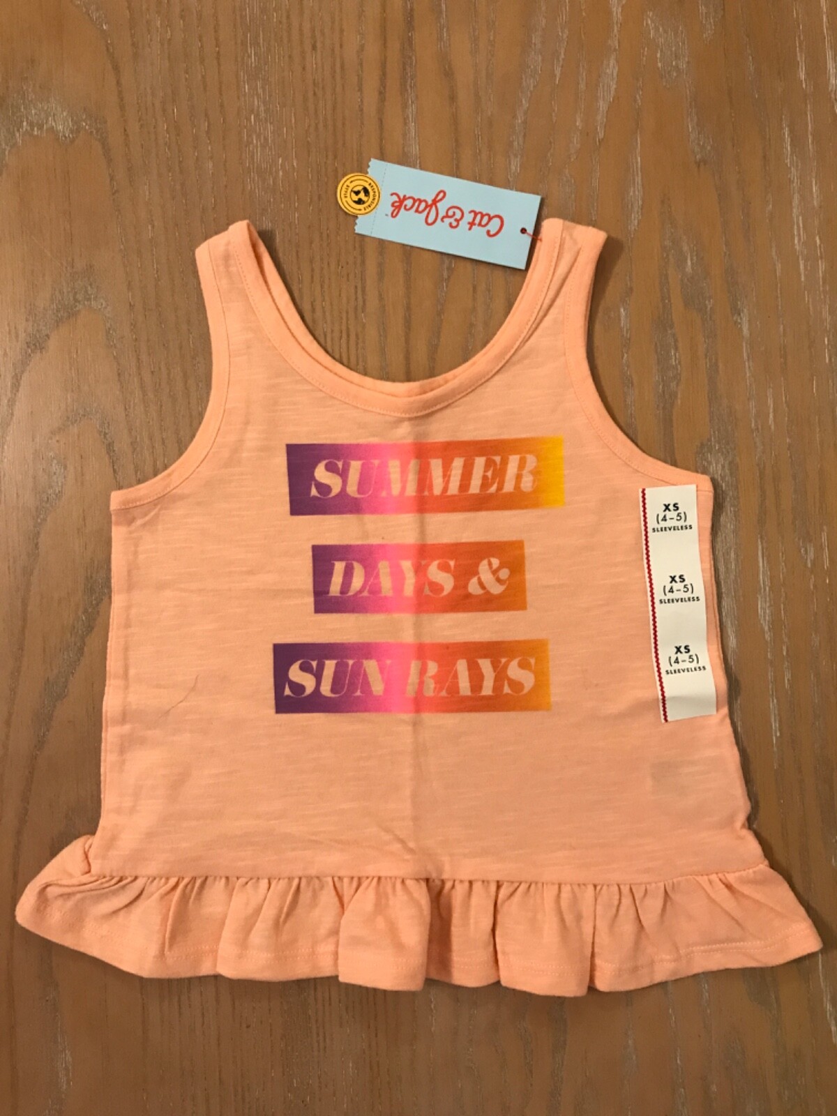 Cat & Jack and Others Girls Summer Clothing Lot of 7 (2 New) Size 4-5