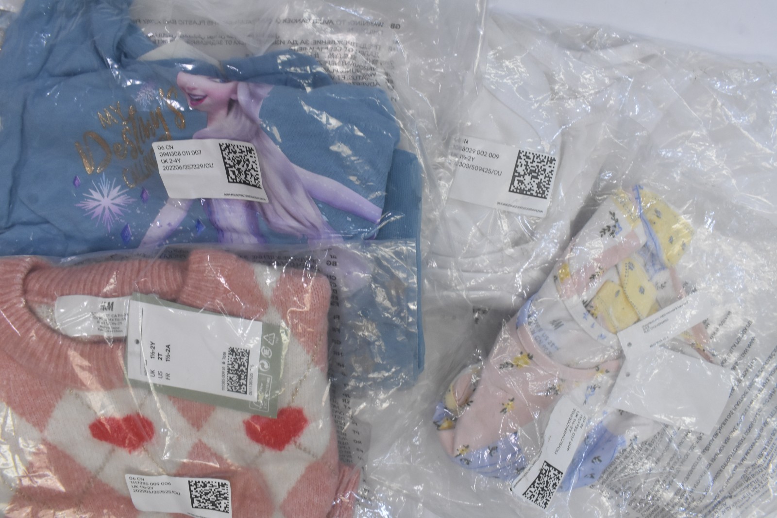 H&M Bulk Lot Of 16 Toddler Girls Size 2T Mixed Season Tops Bottoms Dresses