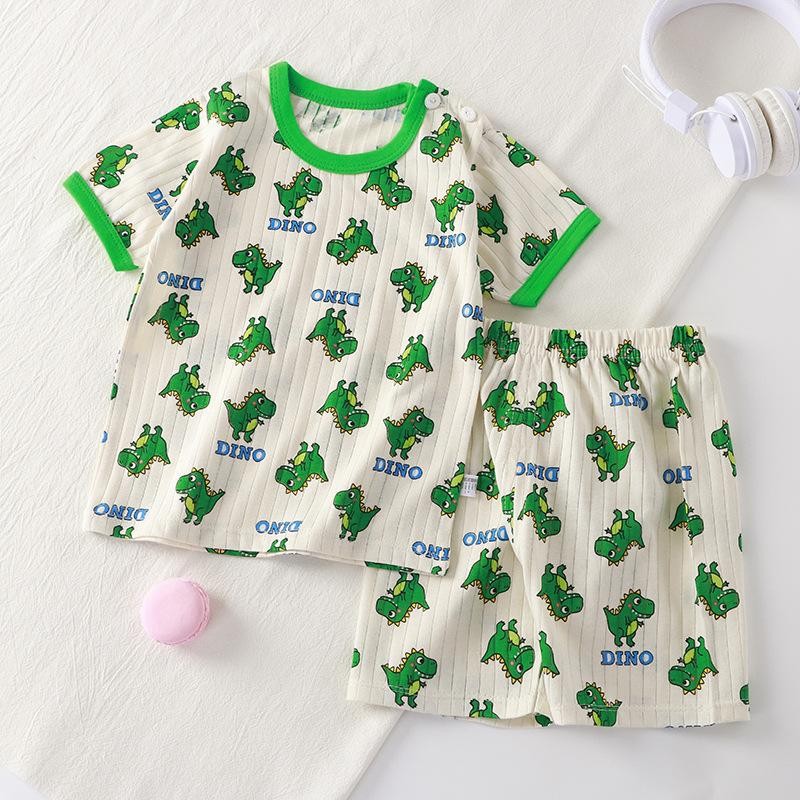 New Kids Boys Girls Summer Clothing Sets Children Cute Cartoon Print Short Sleev