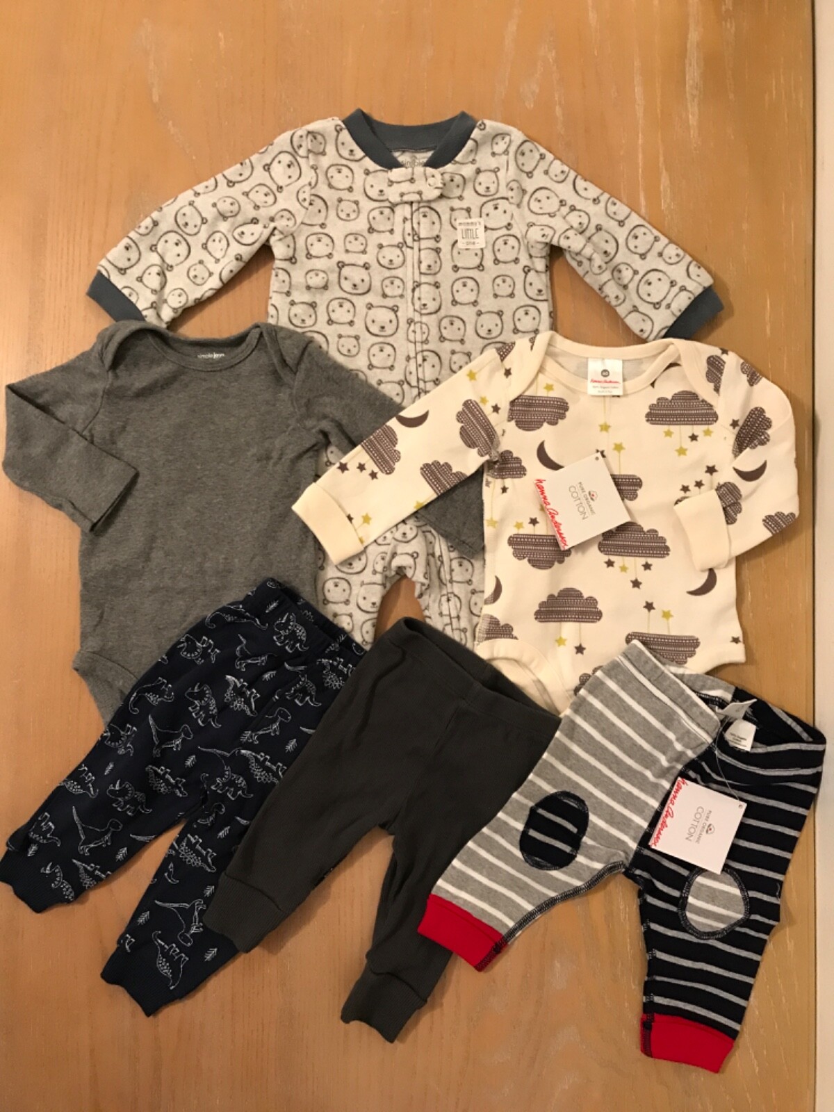 Hanna Andersson & Carter&rsquo;s Infant Boys Clothing Lot of 6 (2 New) Size 3-6 Months