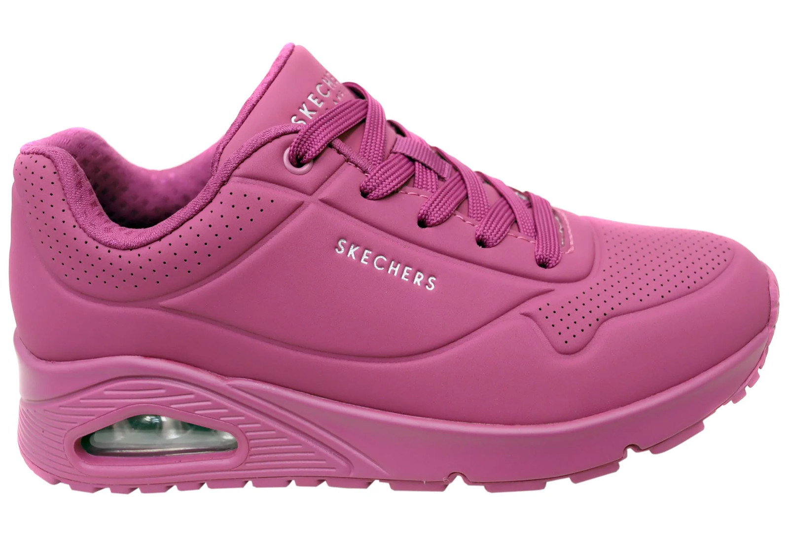Womens Skechers Uno Stand On Air Comfortable Shoes Magenta – ModeShoesAU