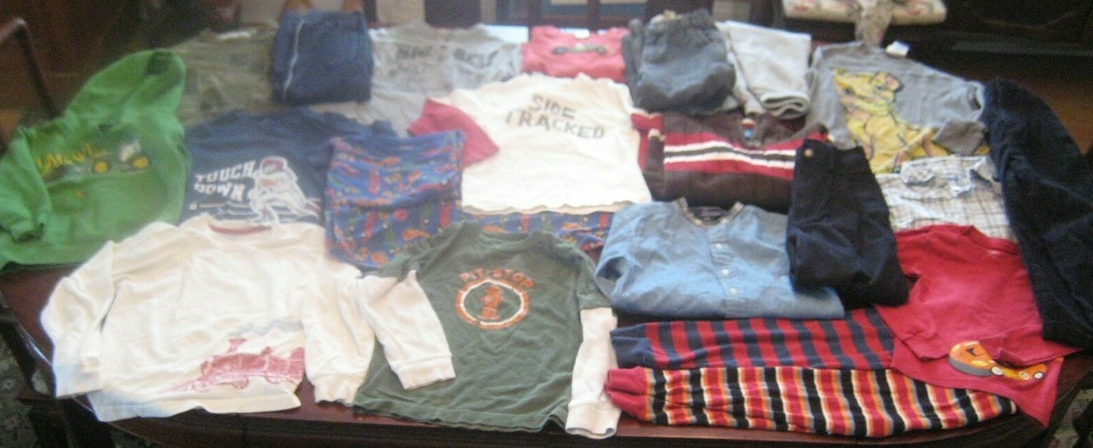 Huge Clothing Lot 5 6 Boys BTS Winter Clothes Gymboree Jeans Athletic Pants Tops