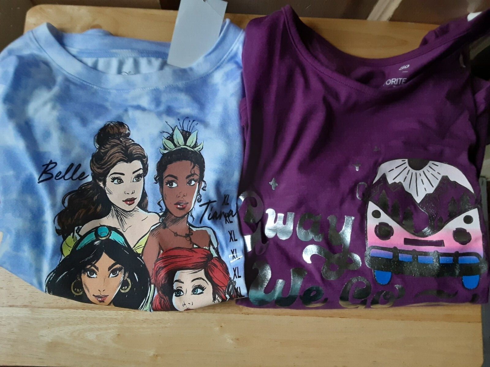 Disney Princess & SO Girls T-Shirts Size XL (14-16) NEW WITH TAGS
