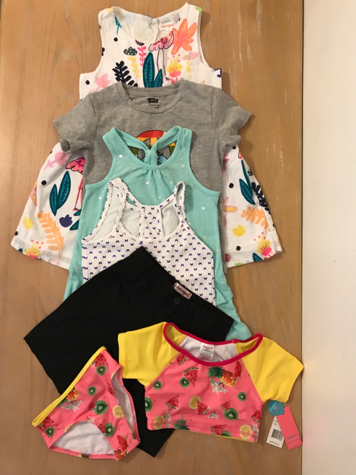 Cat & Jack, Jantzen, Others Girls Summer Clothing Lot of 7 (2 New) Size 6/6X, 6X