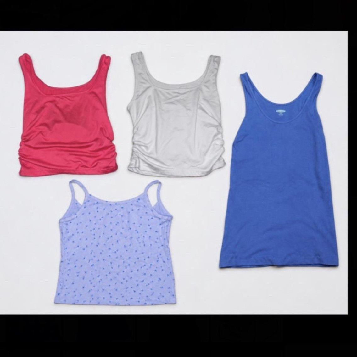 Cropped Tank Tops/Camisoles Lot of 4, Multicolor, All Seasons