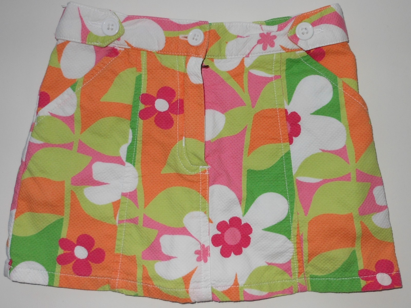 Gymboree Spring Fun Floral Skirt Skort Adjustable Waist Size 3 EUC