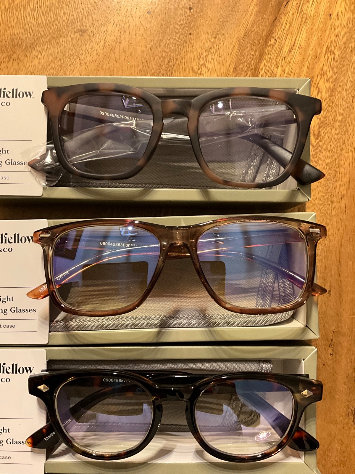 LOT OF 14 GOODFELLOW BLUE LIGHT FILTERING GLASSES MULTIPLE STYLES NIB NON PRE