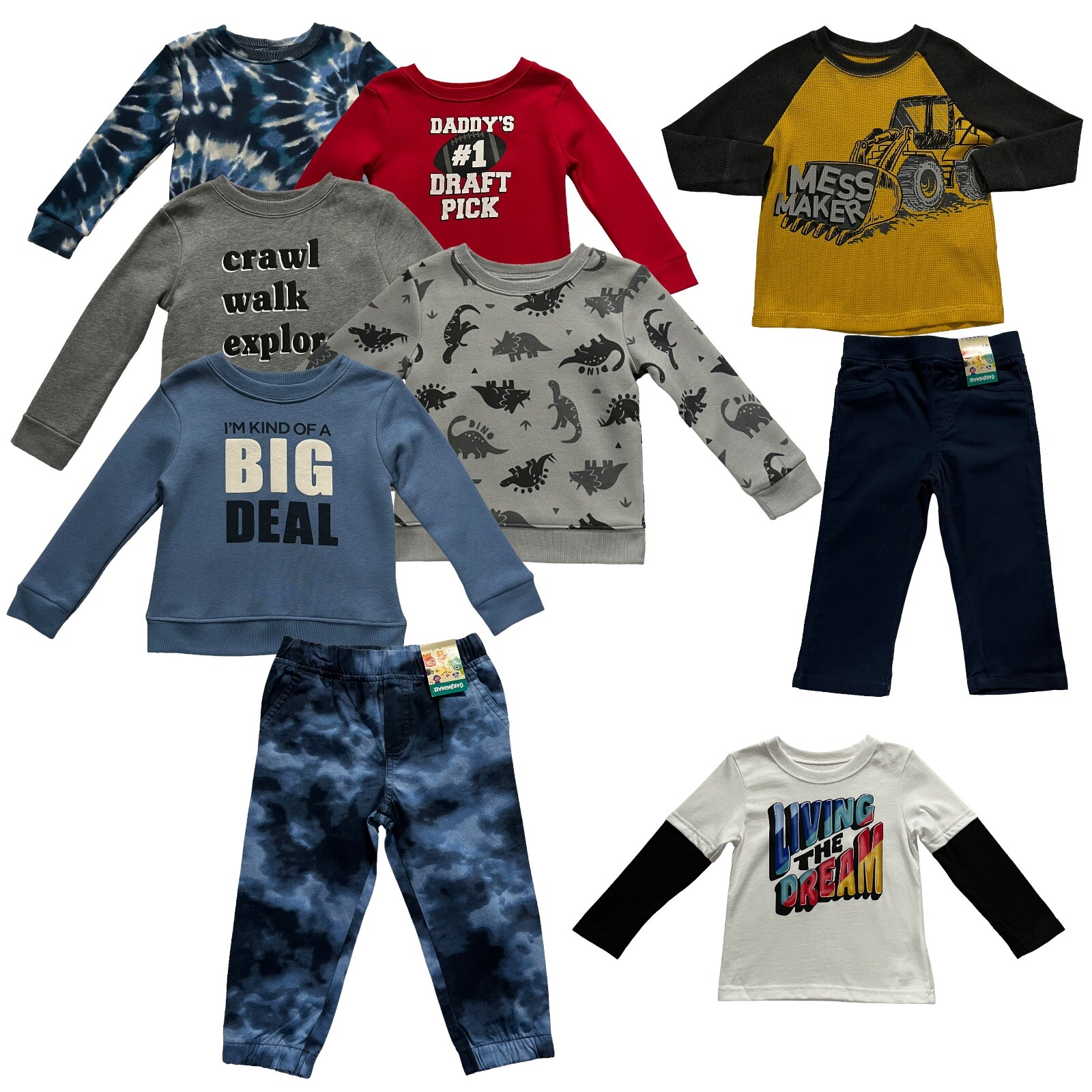 Garanimals Baby Boys Sweatshirts Pants Joggers Long Sleeves Top Size 24 Months