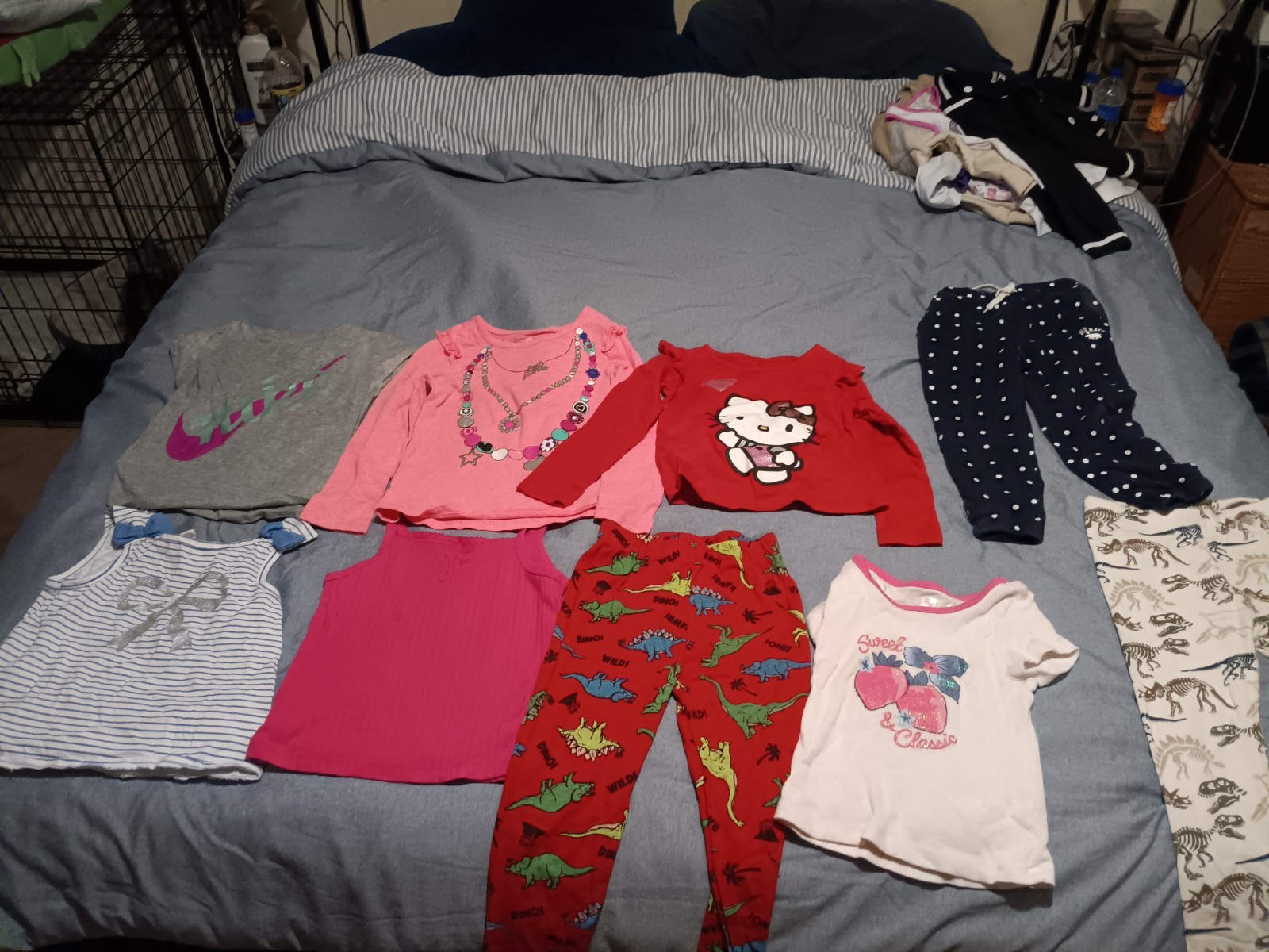 Nike Jordan Baby Girl Clothing Lot Tops Pants Dinosaurs Hello Kitty