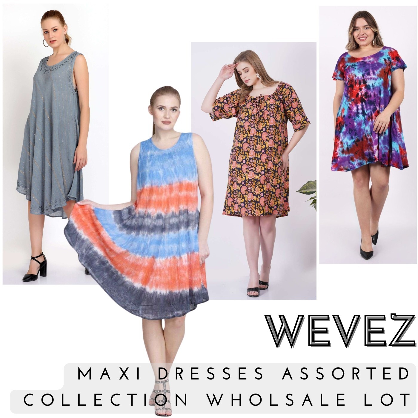 Women&rsquo;s Casual Summer Beach Dress 10Pc Lot Mix Casual Wear Maxi Dresses
