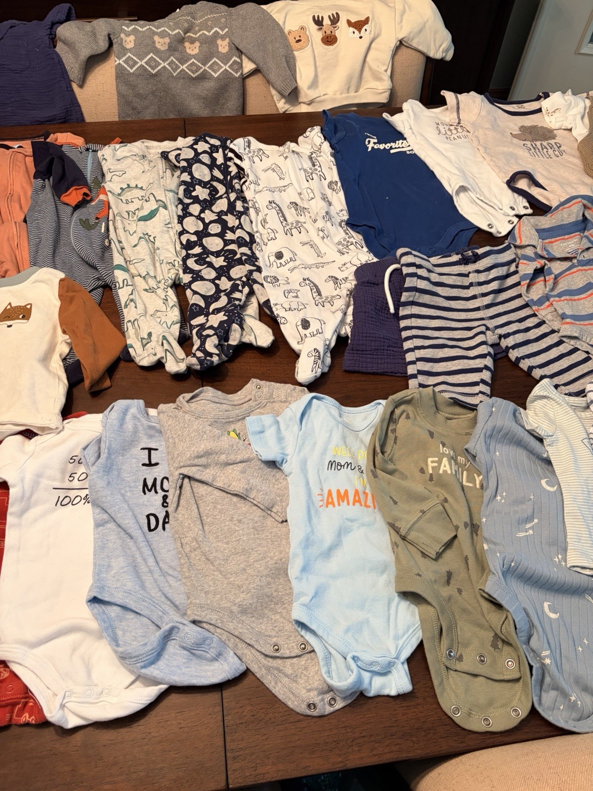 Newborn – 6 months baby boy clothing lot.