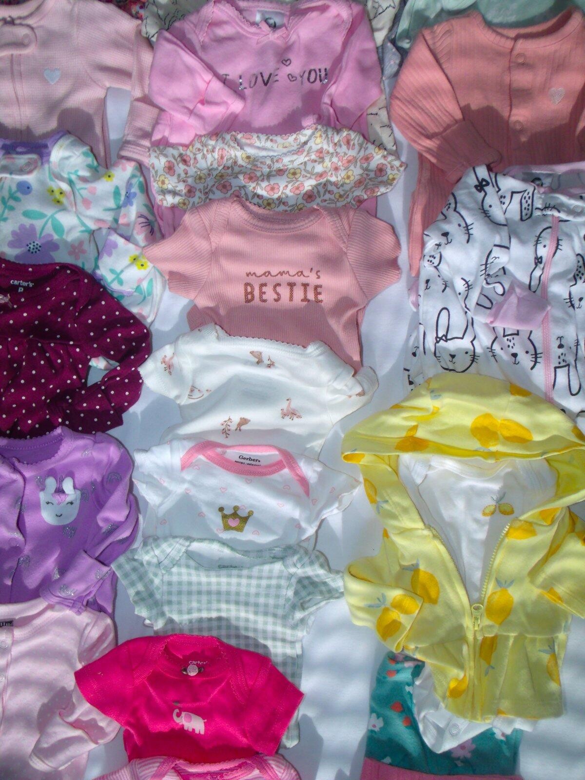 Adorable Baby Girl Nwot Carter&rsquo;s Preemie Bundle Clothes Lot