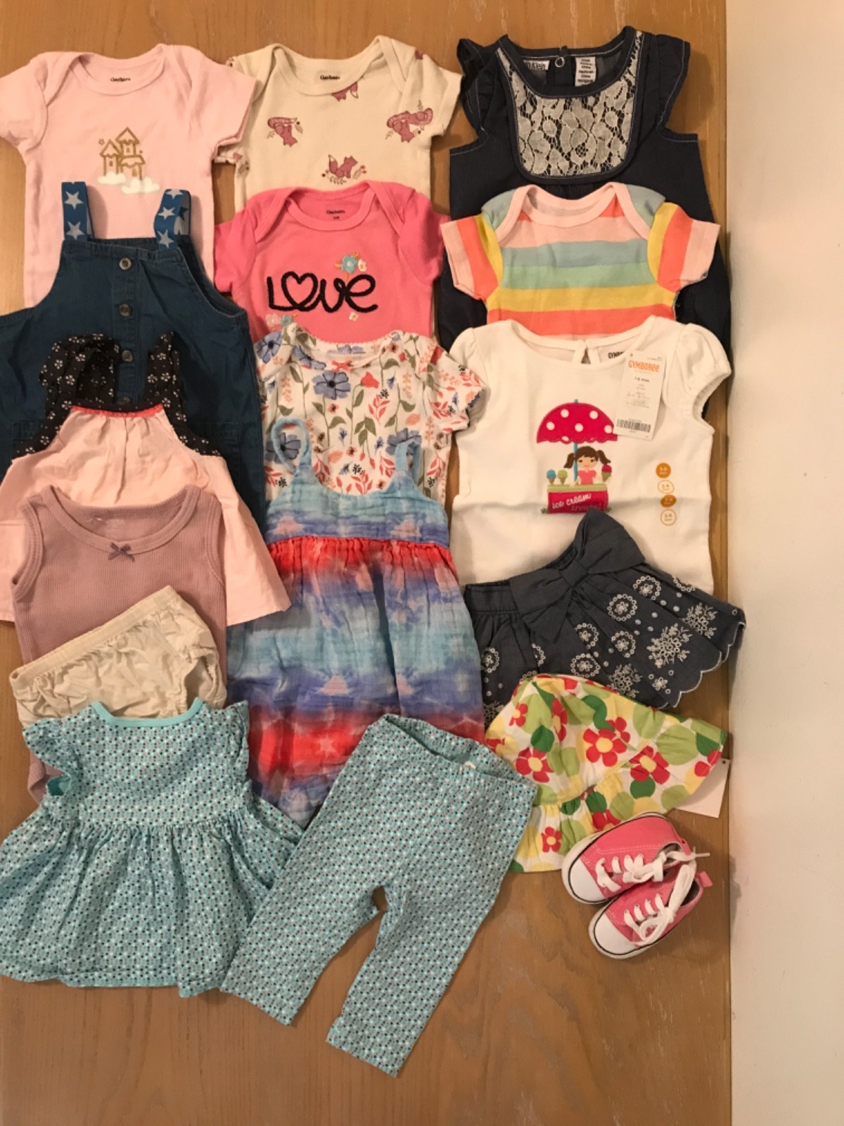 Gerber, Gymboree, Others Infant Girls Clothing Lot of 17 (3 New) Size 3-6 Months