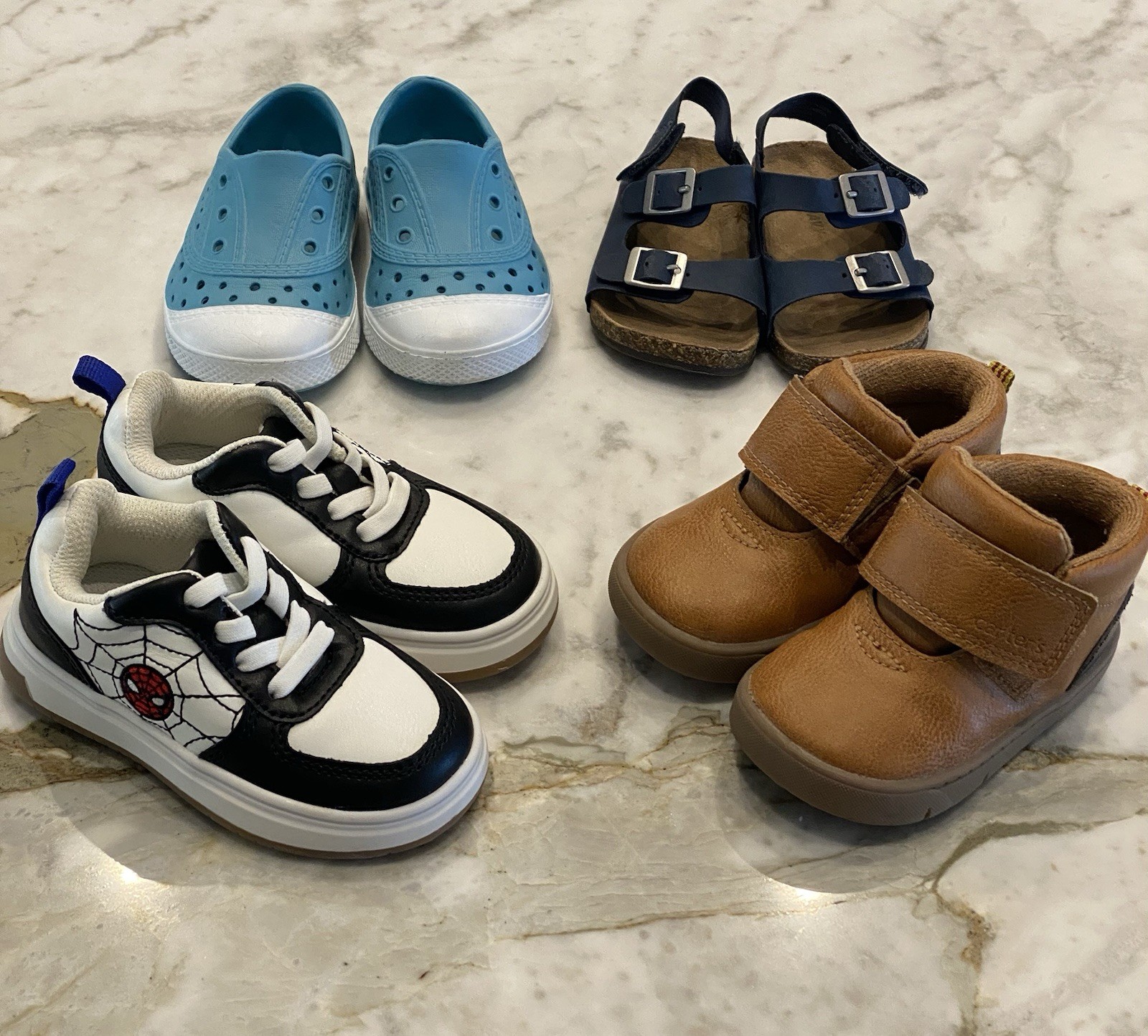 Baby Boy Mixed Lot Of Shoes Carters Old Navy Marvel Sneakers -Boots & Sandals