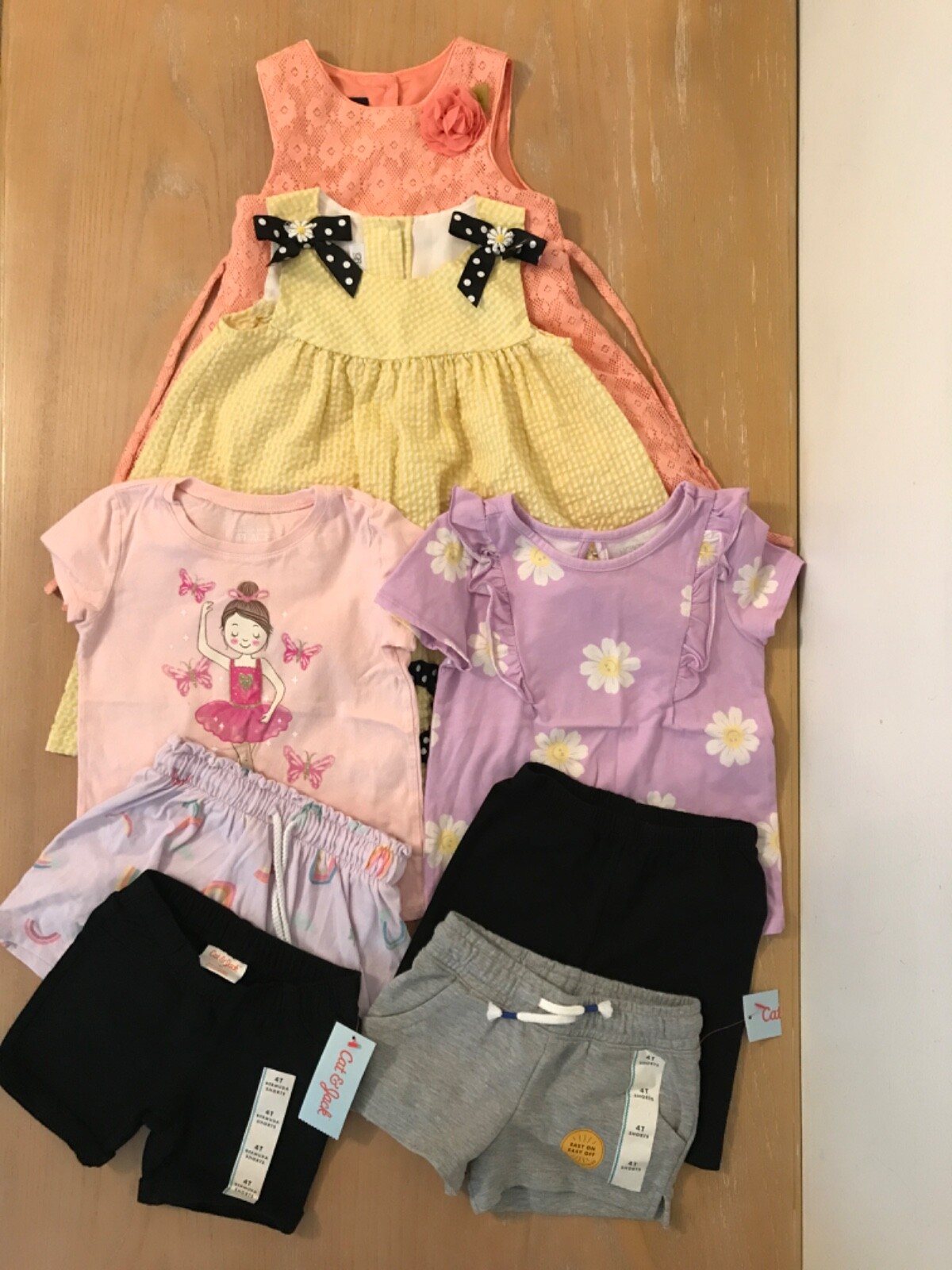 Cat & Jack, Bonnie Jean, Others Toddler Girls Clothing Lot of 8 (2 New) Size 4T