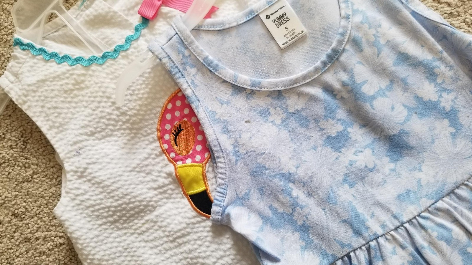 Girls 5T Clothing Lot – 8 Piece Dresses & Romper Bundle – Dressy/Casual Fun