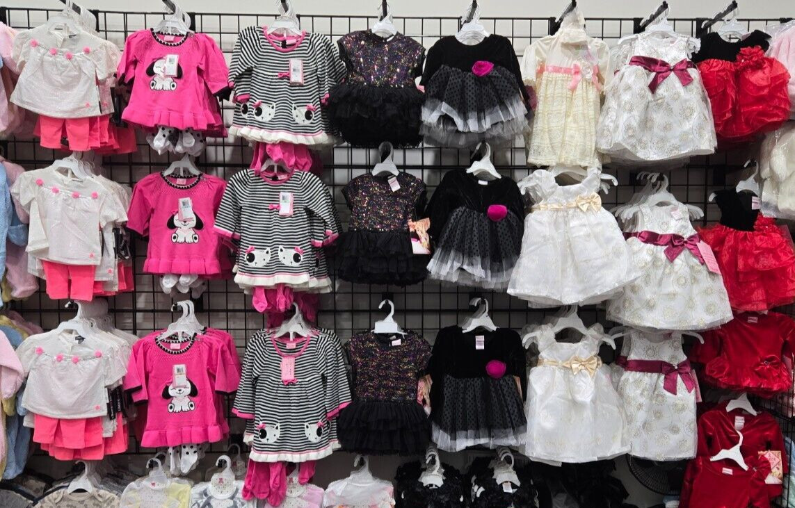 Wholesale Bulk Clothing Lot Baby Girls Dress ALL Brand New Mixed box Resale nwt