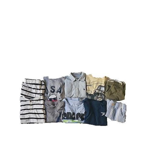 Lot of 10 Boys’ Clothing Pieces Cotton & Cotton Blend Sizes 4 5 6