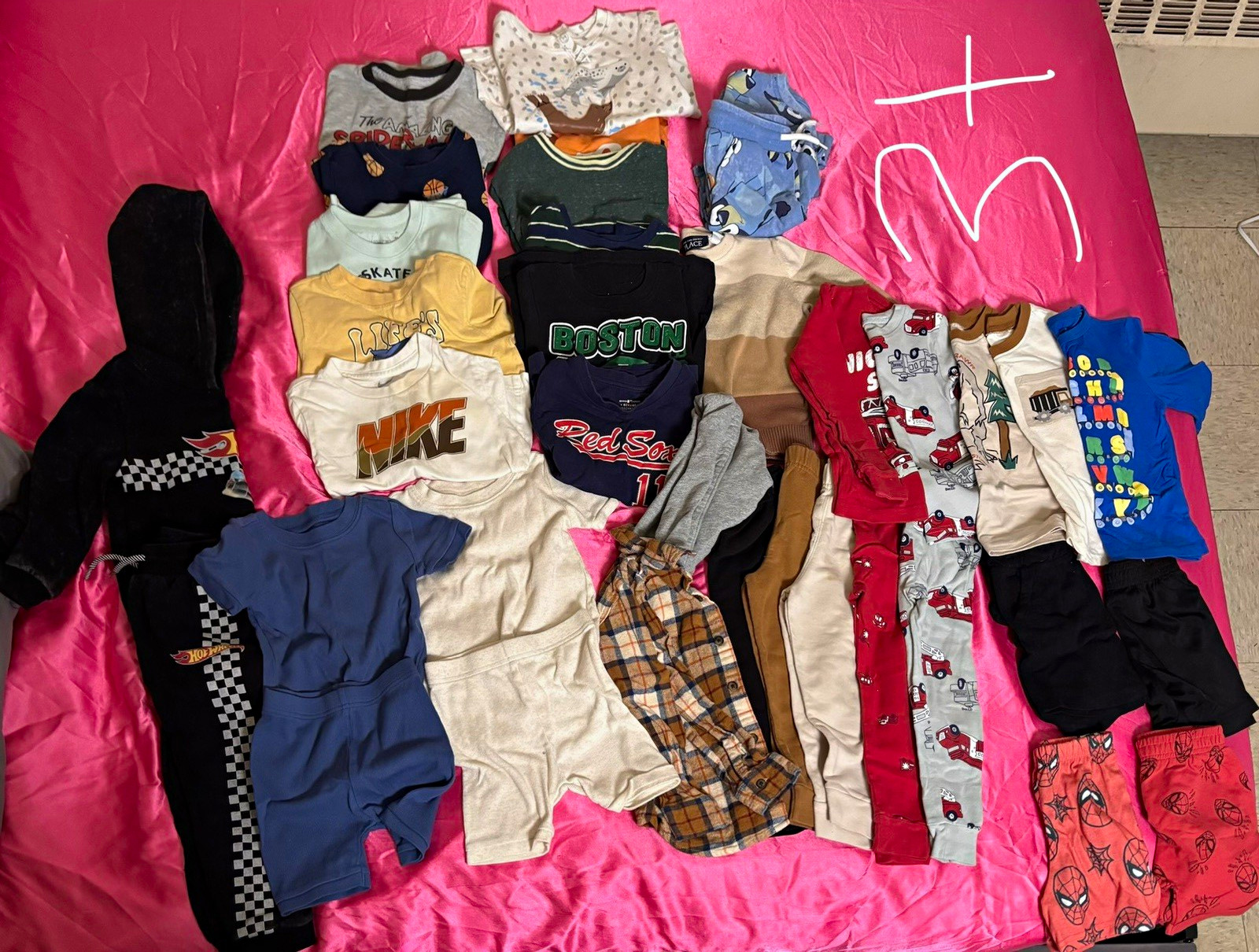Mix Baby Boy 3T Multicolor Graphic Print Clothing Lot Tees Pants Pajamas