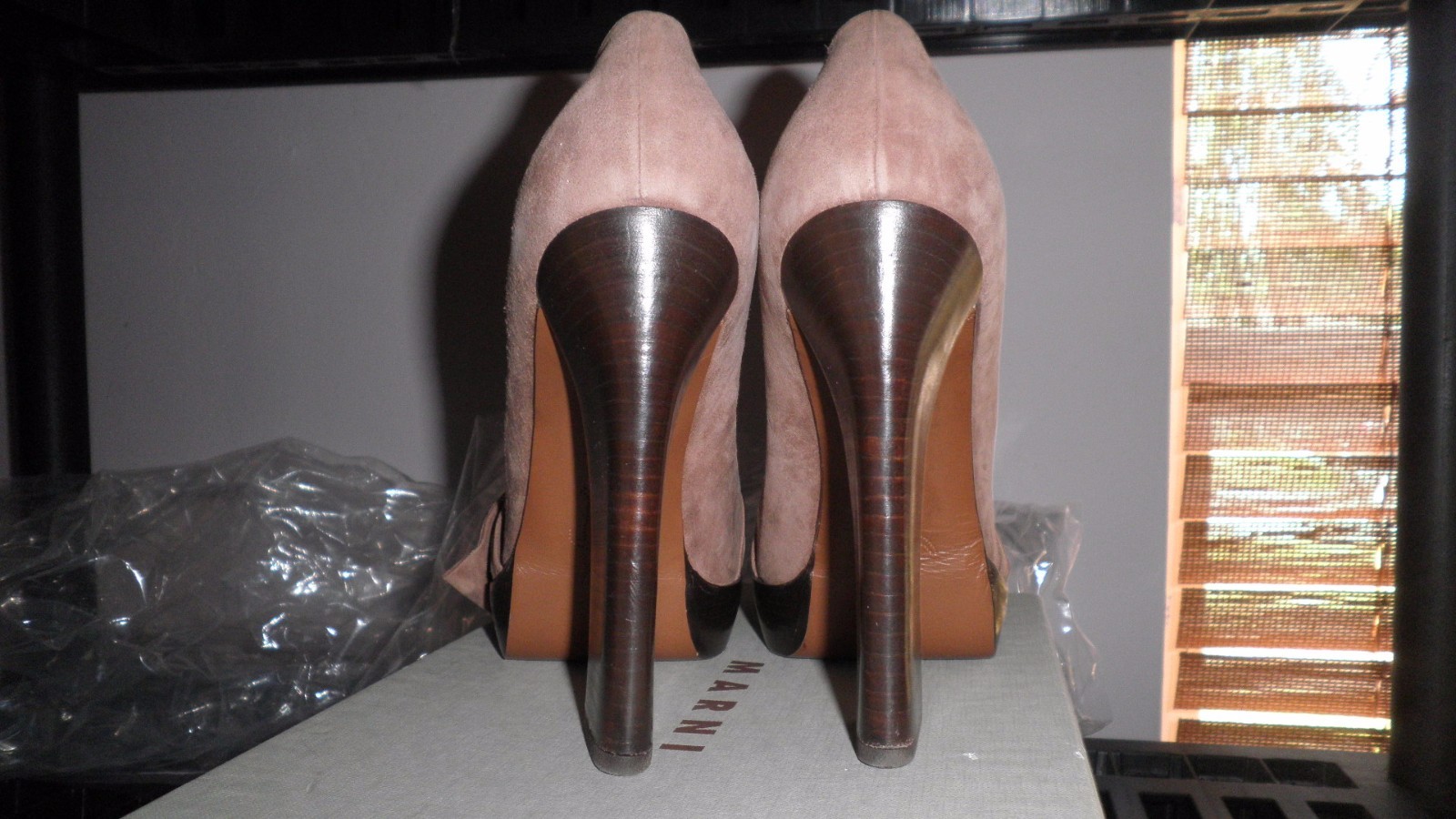 MARNI Sz 39B Tan Suede Platform Pump US 7.5 or 8 NEW WORN ONCE SEE PICS