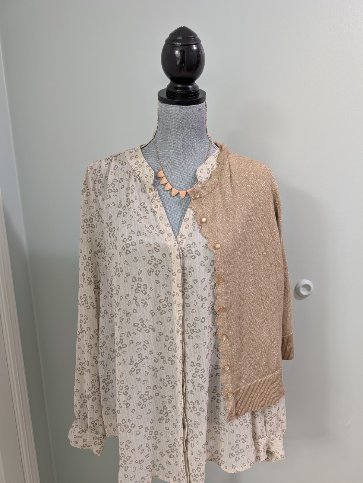 5 Piece Work Office Blouses Shirts Cardigans Large Women Banana Republic Talbots