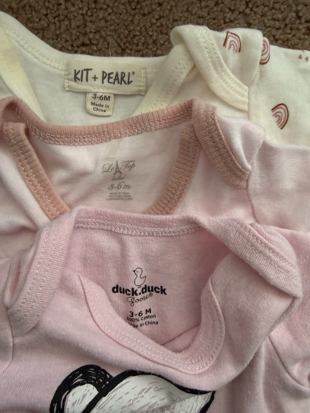 Carter&rsquo;s Kit + Pearl OshKosh Baby Girl Clothing Lot 3M 3-6M 6-9M Tops Bottoms