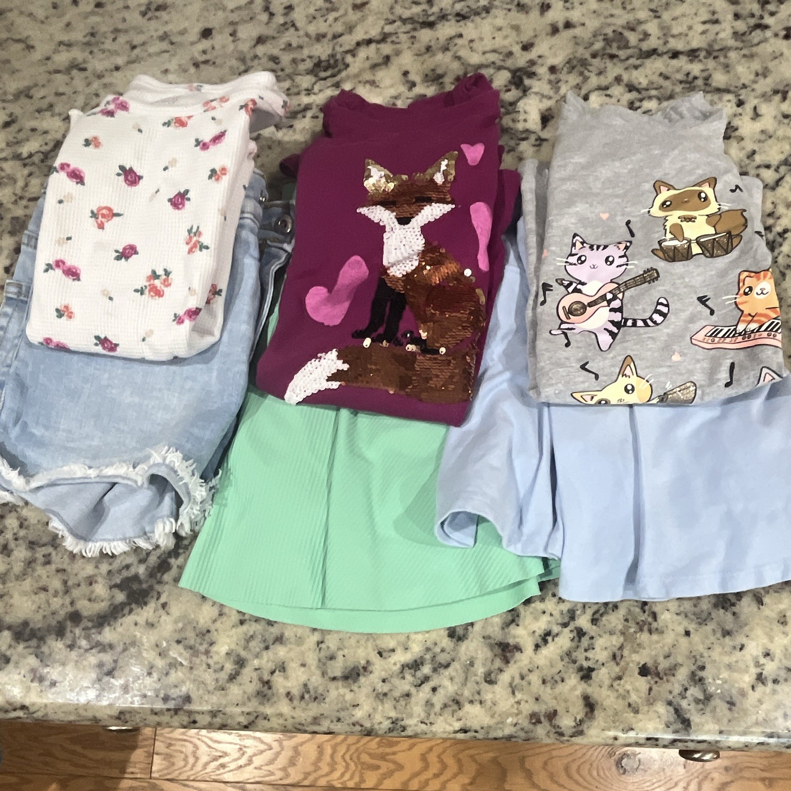Mix Girl 8 Multicolor Cotton Blend / Jean/ Tops and shorts/skirt lot