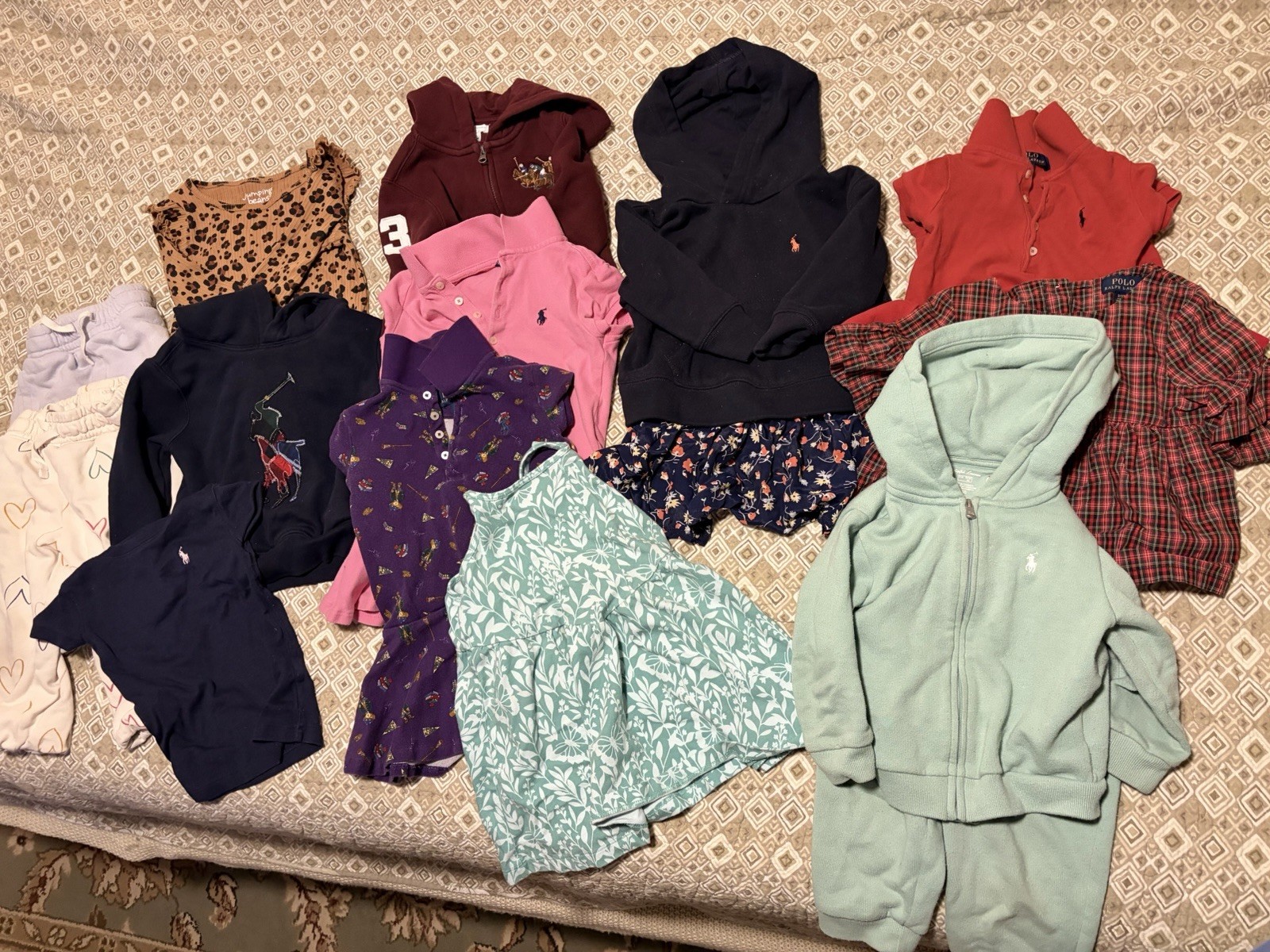 14 item lot- Polo Ralph Lauren Crewcuts toddler Girl 2T