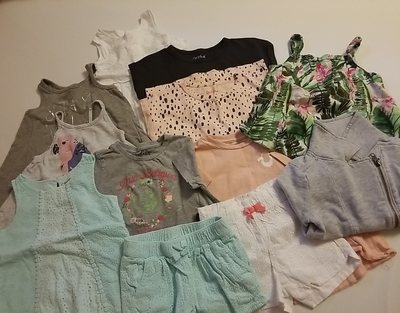 Lot Of 12 Girls Clothing Size 3t – 4T OLD NAVY, True Religion, Cat N Jack…