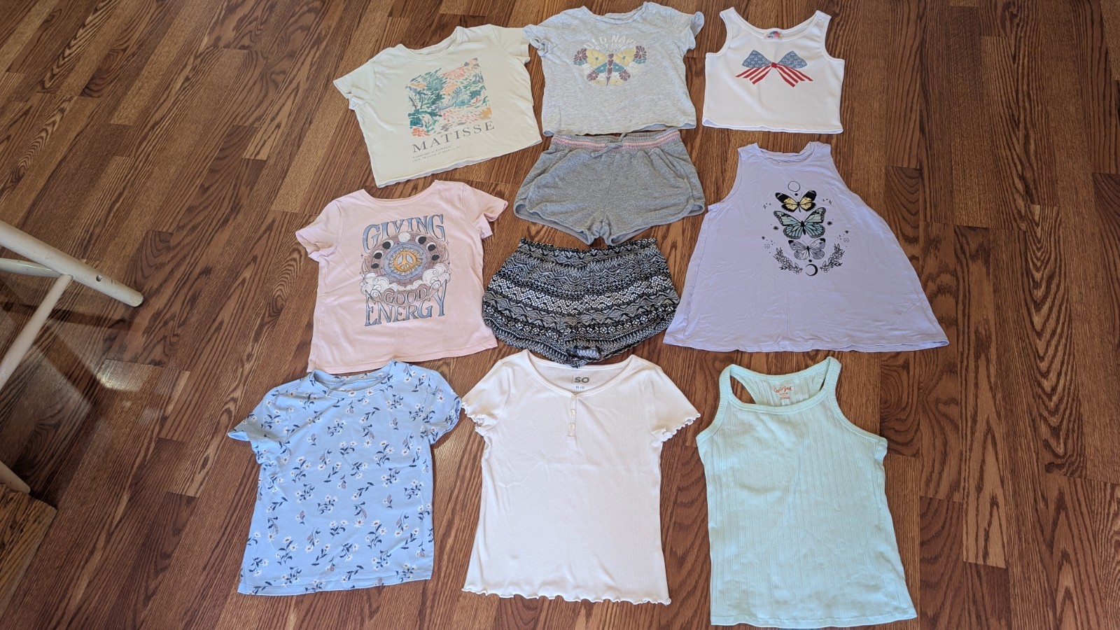 Girls Summer Bundle Sz 8 Hollister Old Navy Cat & Jack So Tees Shorts Excellent