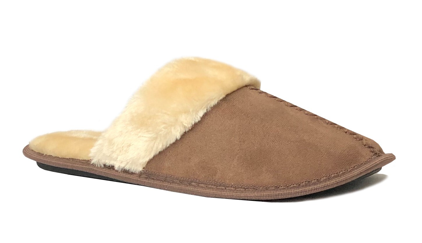 WHOLESALE LOT 36 Pairs Men/Women Classic Clog House Slipper Faux Fur Suede-0250