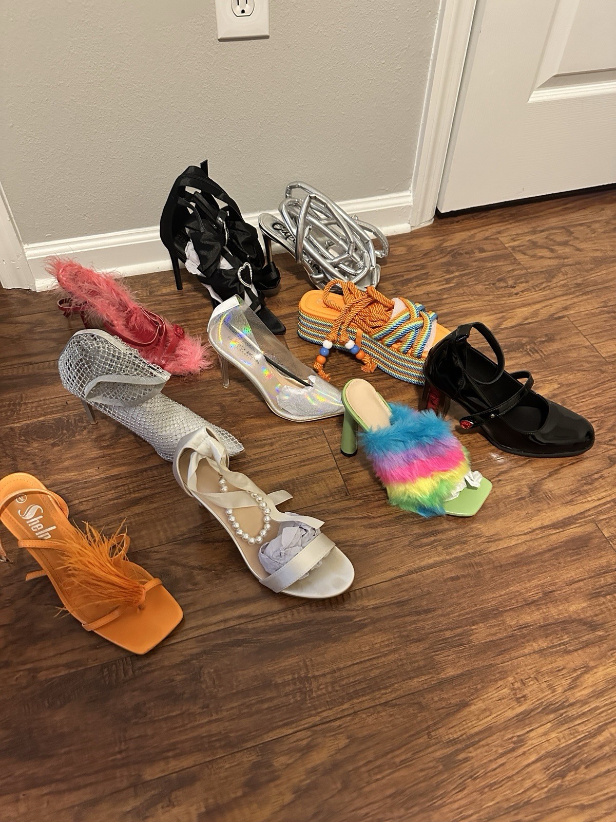 SHEIN Baby Girl Mixed Shoe Lot Heels Sandals Flats Multicolor Synthetic