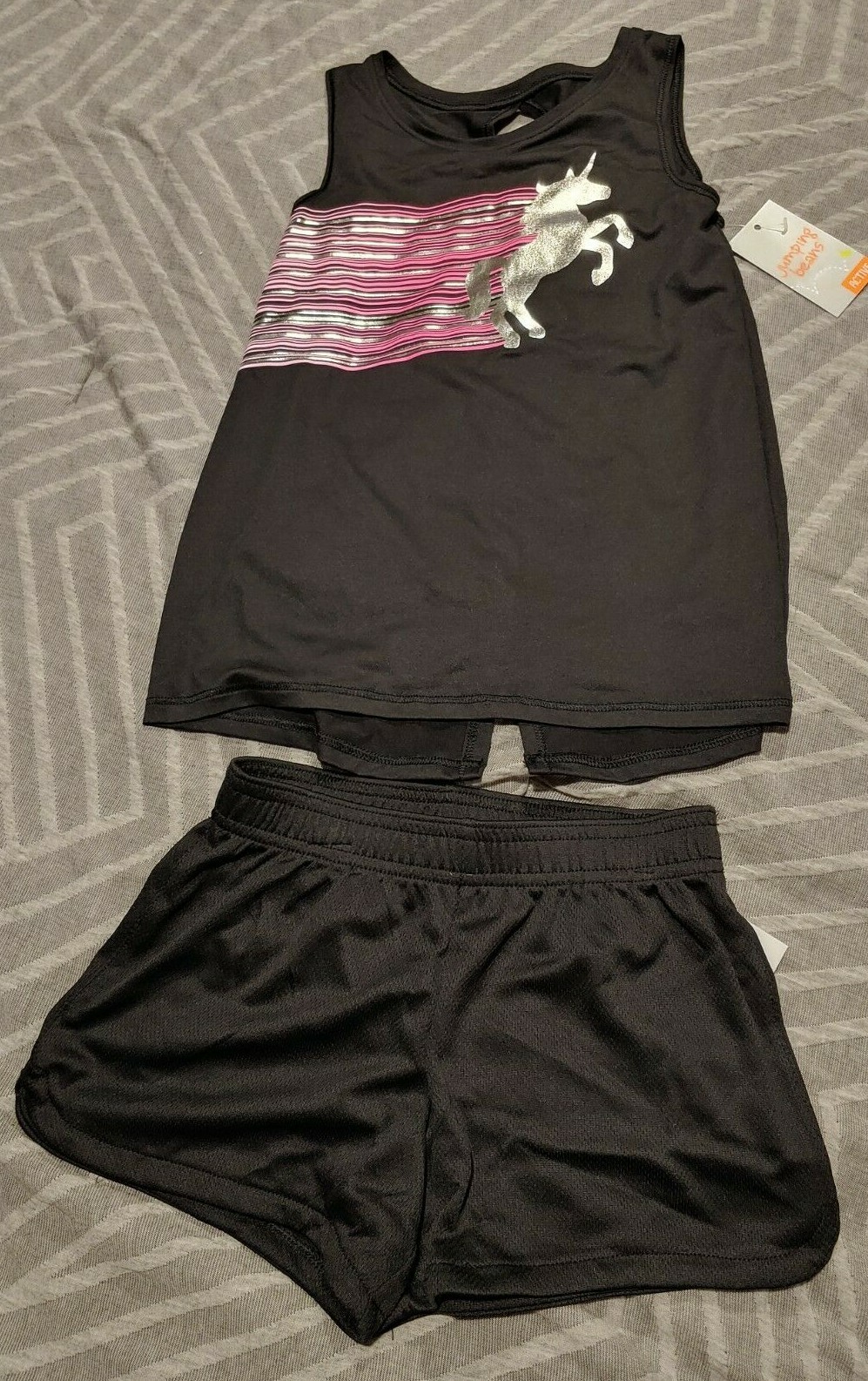 NWT Girls size 6 Jumping Beans Active Tank Top & Shorts lot -2219