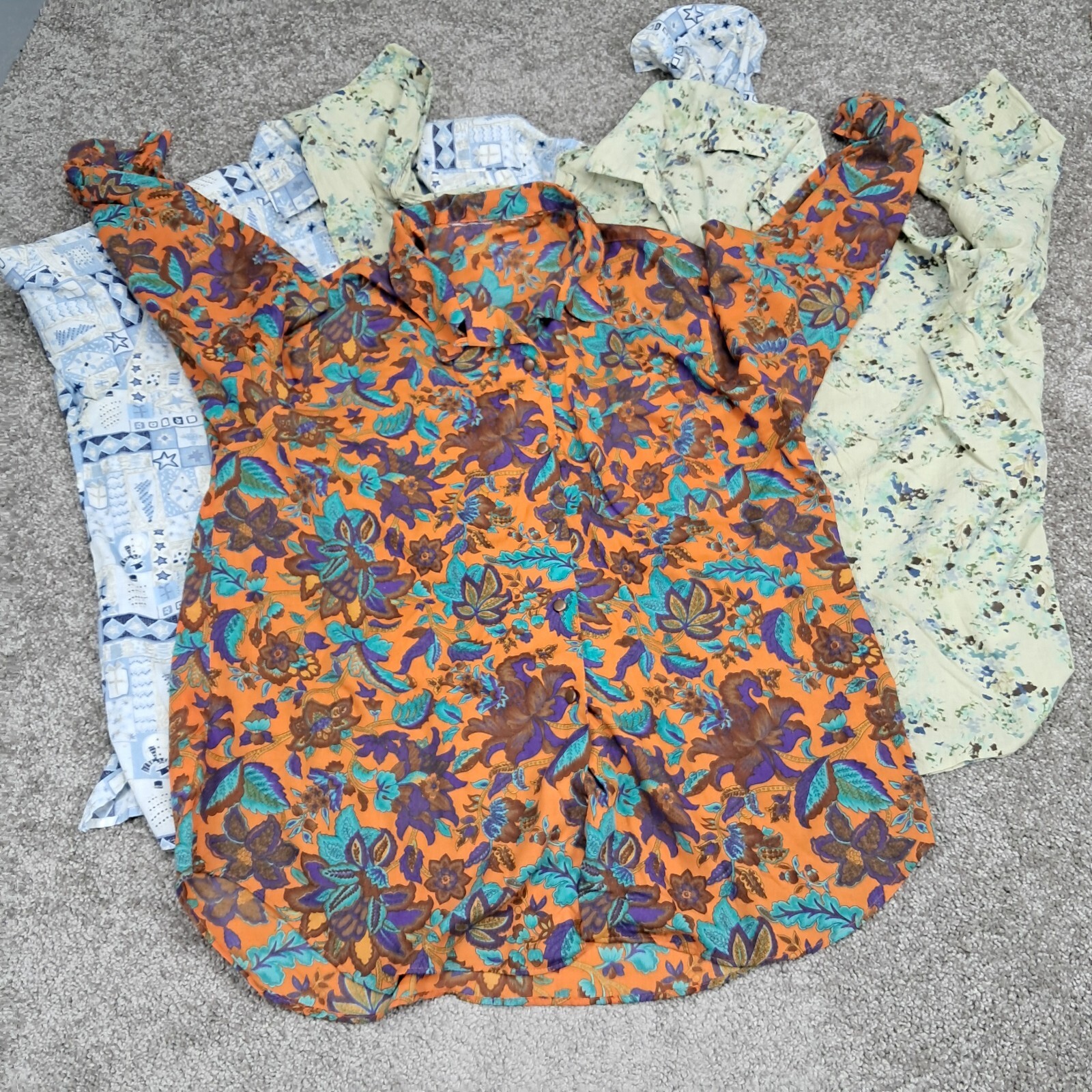 Unbranded Women&rsquo;s Button Designer Shirts Lot of 3 NECK TAGS CUT X-Large+ Sizes