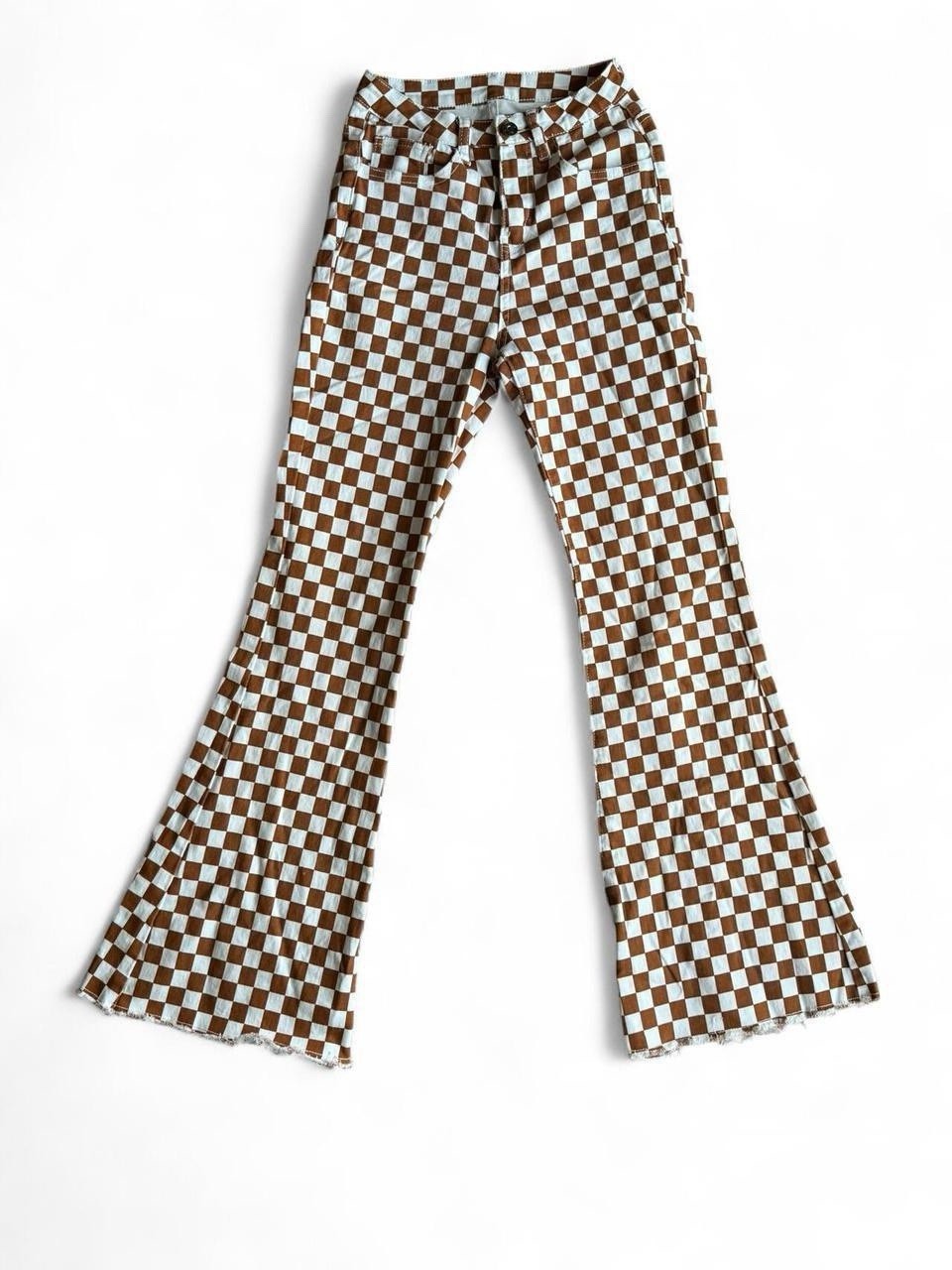 Retro Pattern Flare Pants Bundle size 3/small Checkerboard Stripes Y2K Vibes