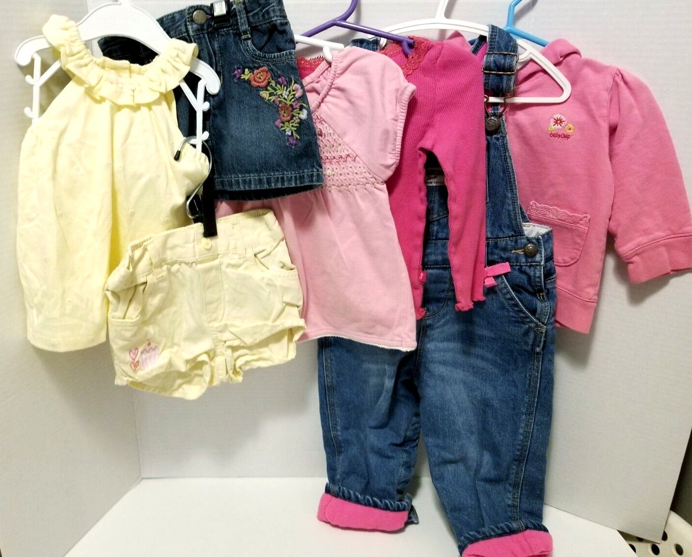 Lot Of Baby Girls Clothes Some Vintage 90&rsquo;s 1 New Short Set 12-24 Months