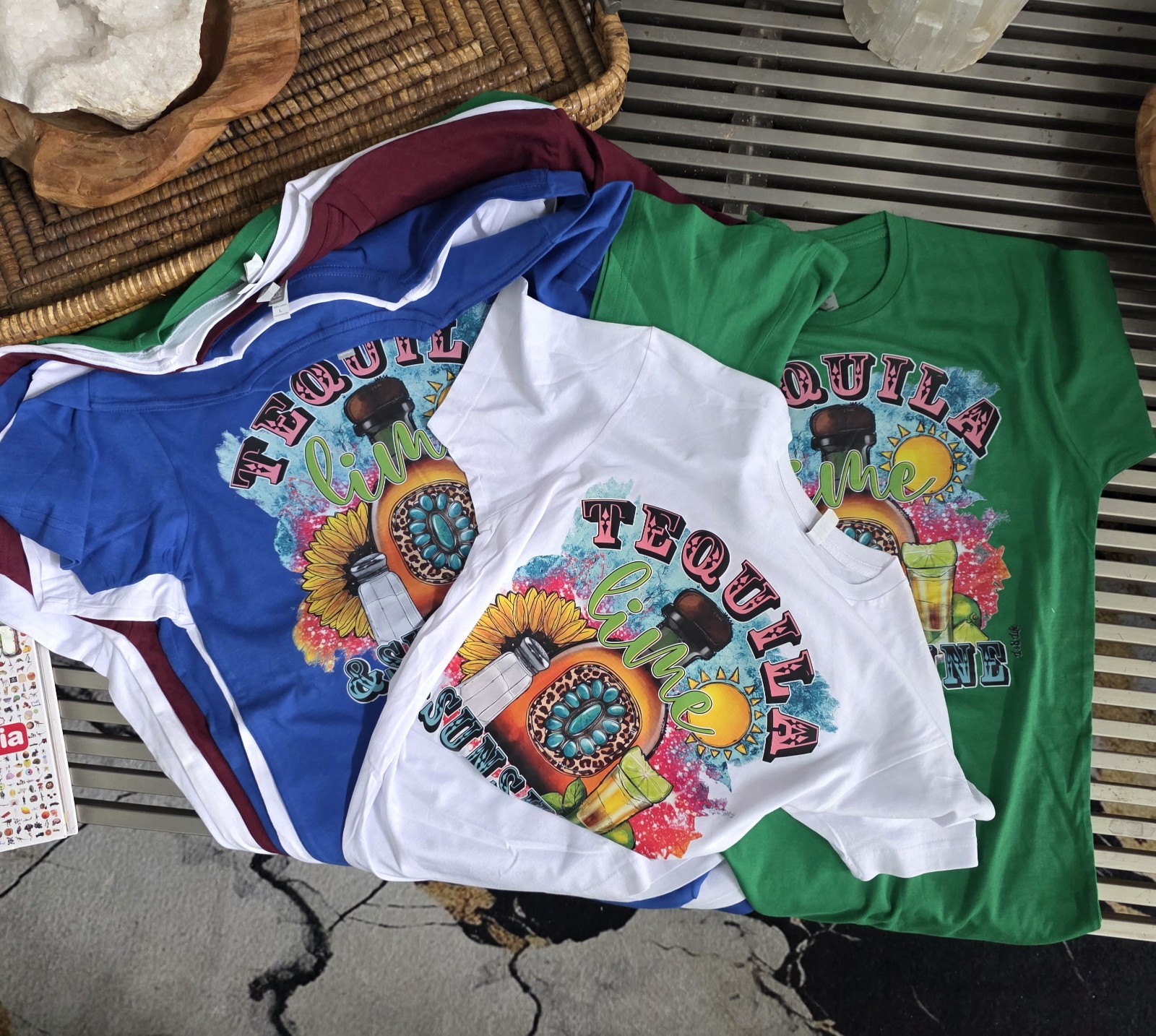 Ten Cotton Heritage S-XL Unisex Cotton Graphic Tee Tequila Lime & Sunshine