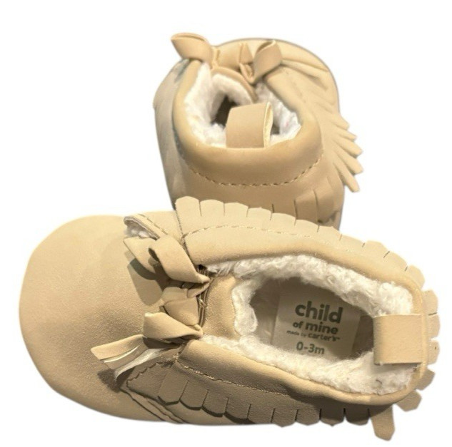 Child of Mine Infant 0-3 Months Beige Crib/Prewalker Shoes – Excellent Condition