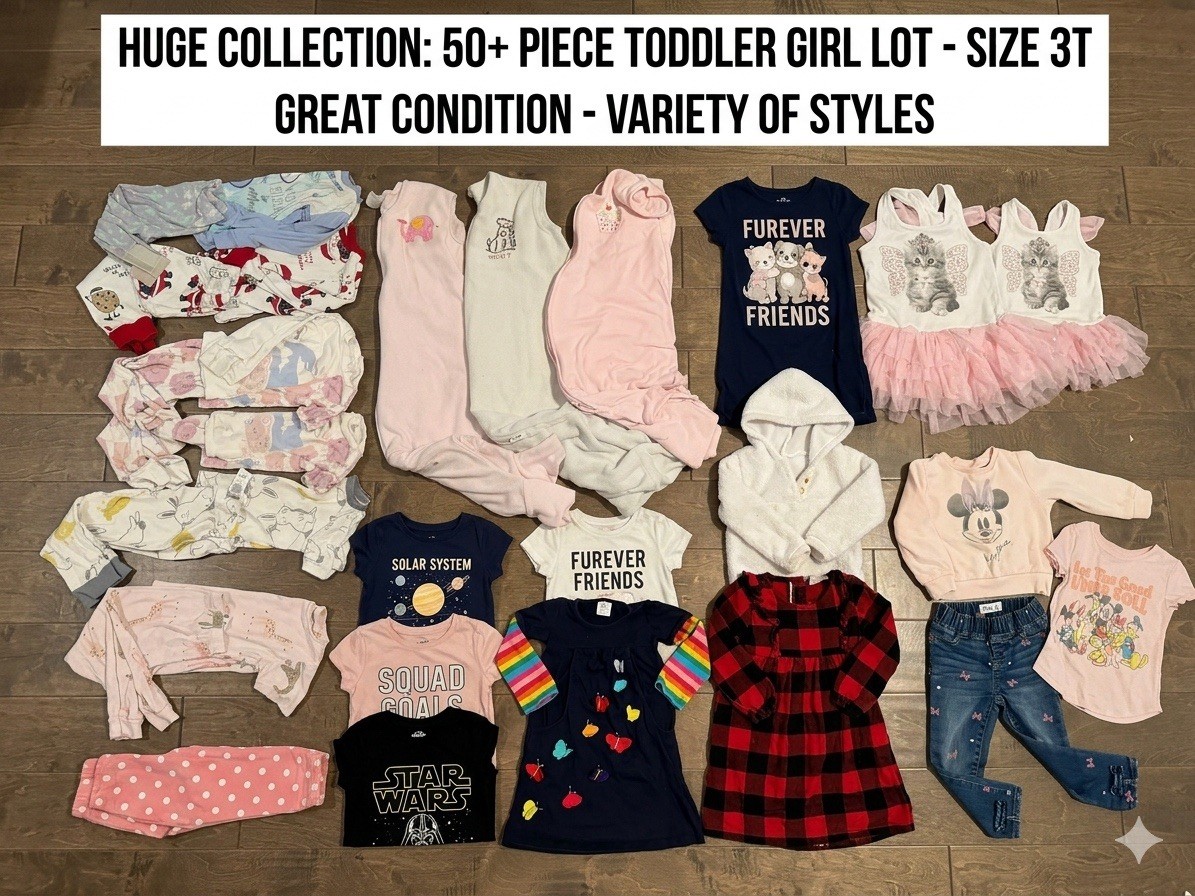 Huge Collection, 50+ Girls Lot Size 3T Good Condition Variety Of Styles