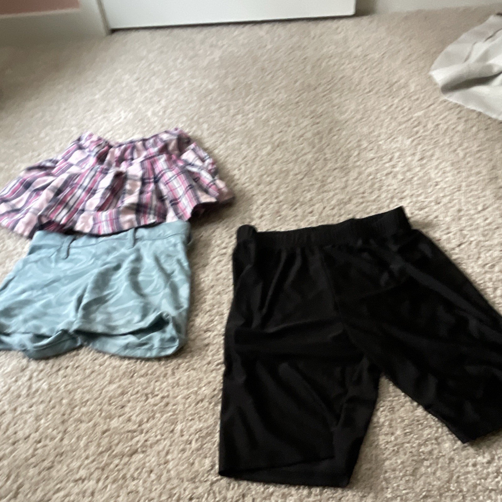 Baby Girl Plaid Skirt Shorts Leggings Lot of 3 Multicolor Cotton Blend Medium
