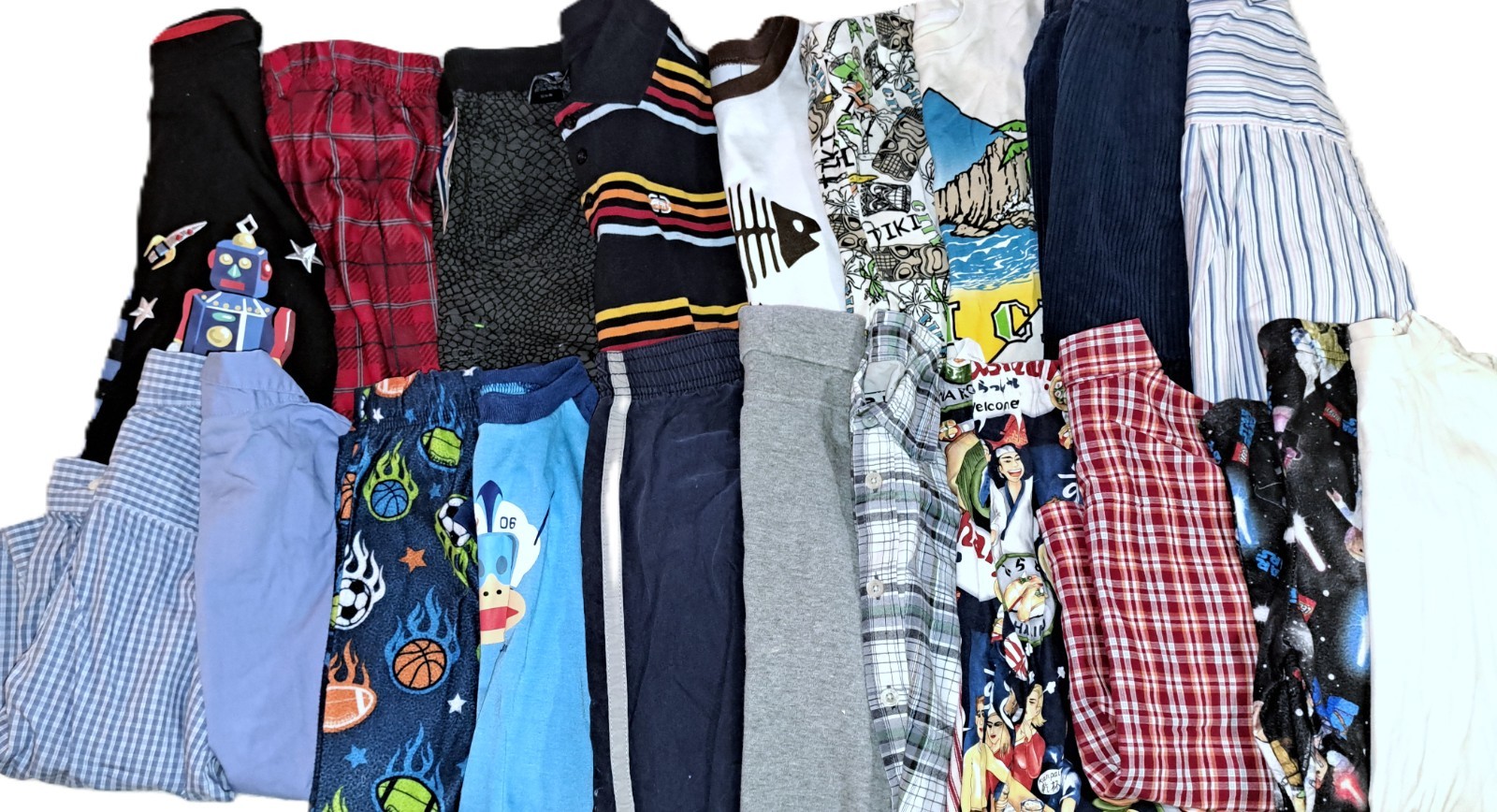 HUGE LOT Boys Clothes 5 6 fall winter BOUTIQUE TCP shirts pants pajamas spring