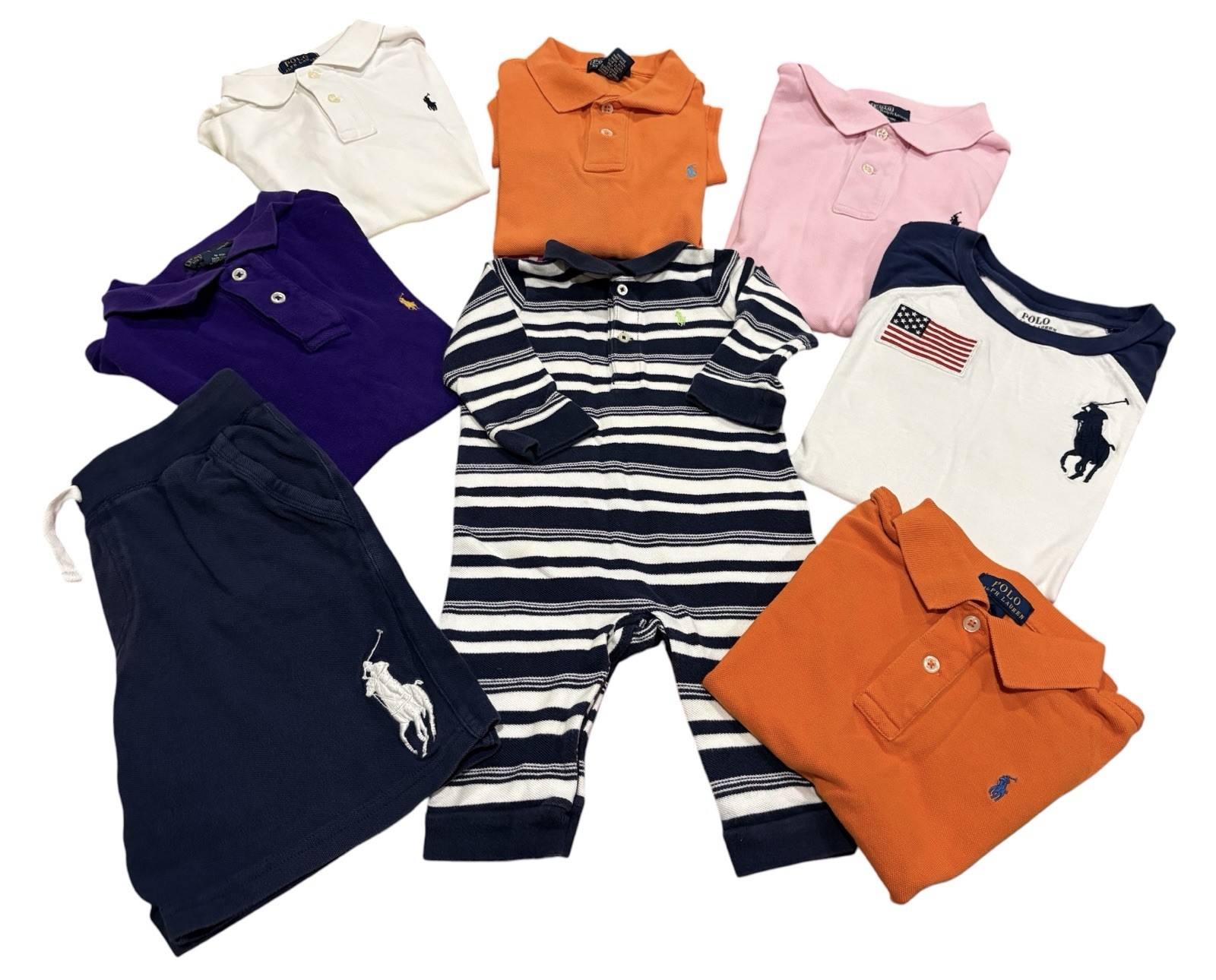 Ralph Lauren Boy Clothing Lot 8pc Stained Repair Reseller Bundle Various Sizes