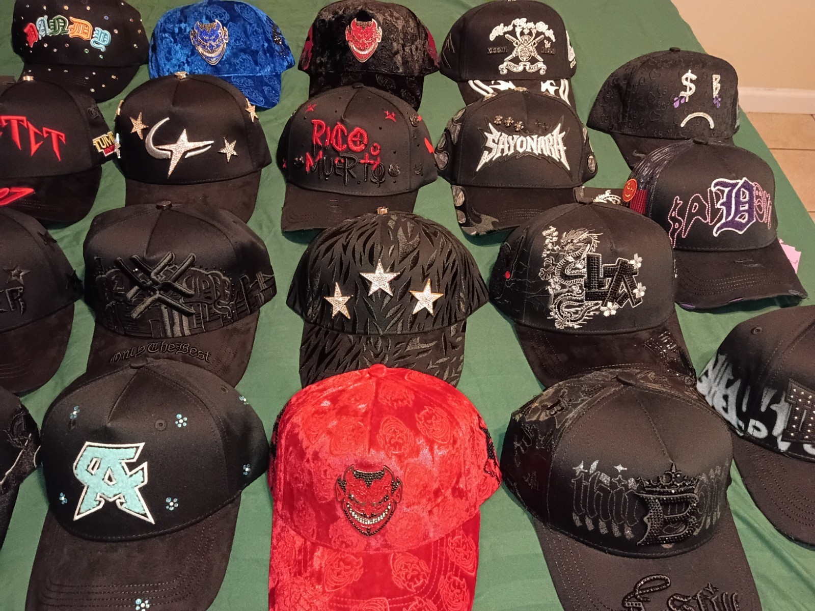 Mixed Lot Graphic Logo Baseball Caps/Hats, Cotton, Unisex Adults, One Size