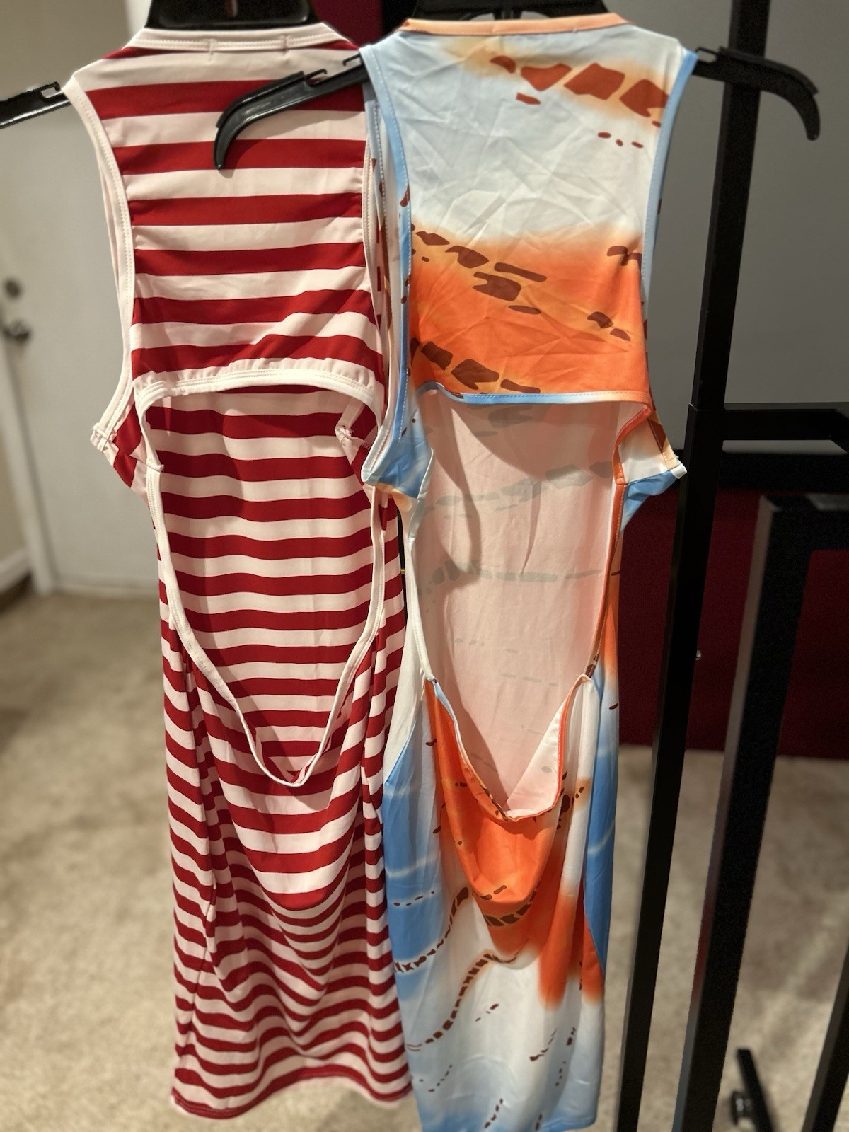 ChicMe Women’s Dress Lot XL Sleeveless Striped Multicolor Casual Polyester