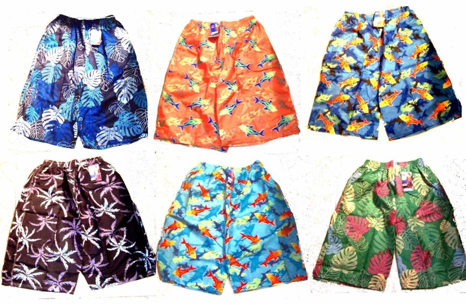 Wholesale Lot of 23 Teen Boy&rsquo;s Lightweight Swimsuit Trunks Skateboarding Shorts