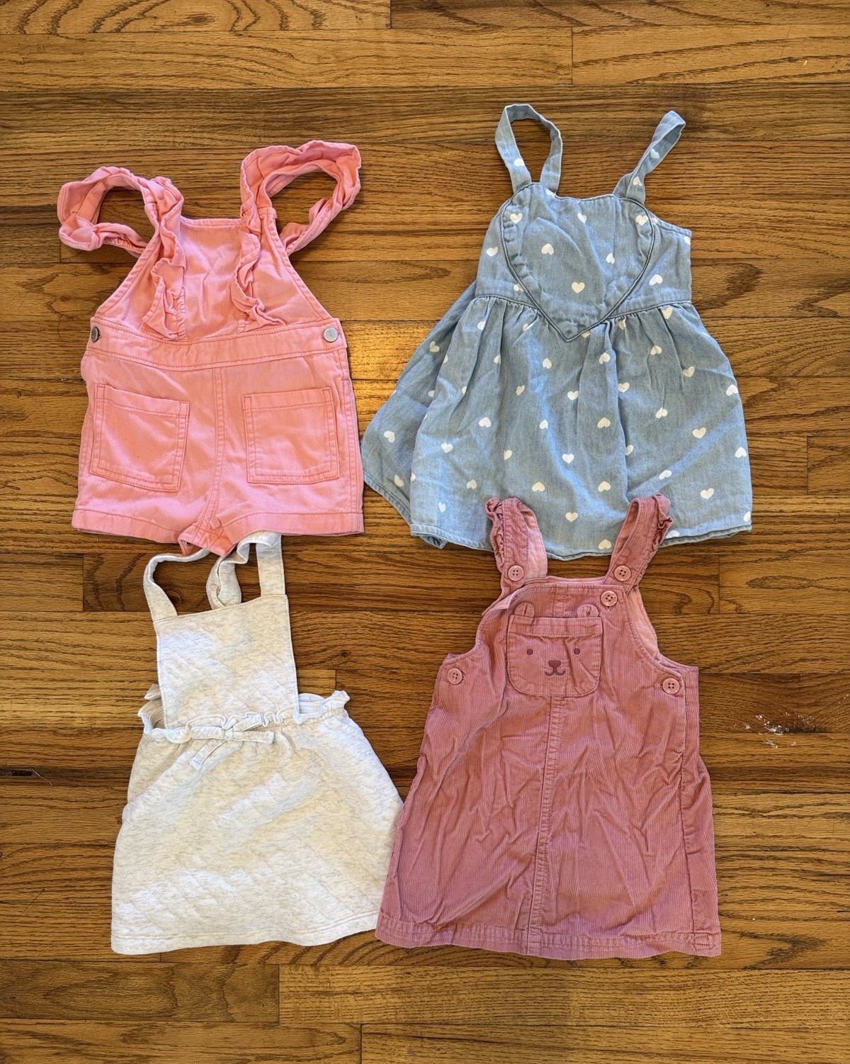 Carter&rsquo;s & Old Navy Baby Girl Dress/Outfit Lot 18M 18-24M Hearts Denim