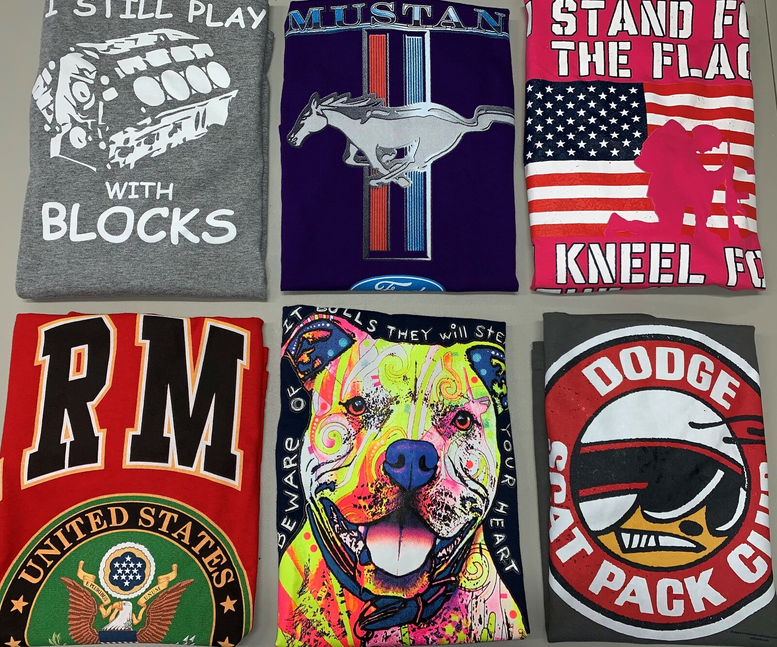 Bulk Graphic T-shirt, Tank Tops, Sweatshirts Lots Wholesale Random Design Theme