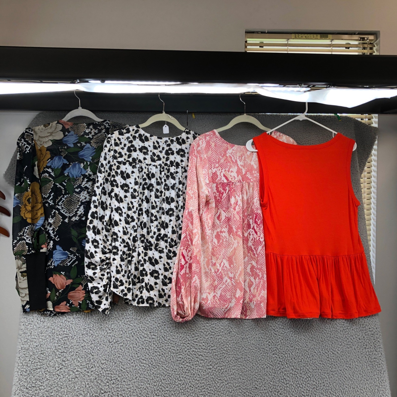 Cabi Tops Lot Womens Small Animal Print Floral Snake Peplum Career Wear Blouse
