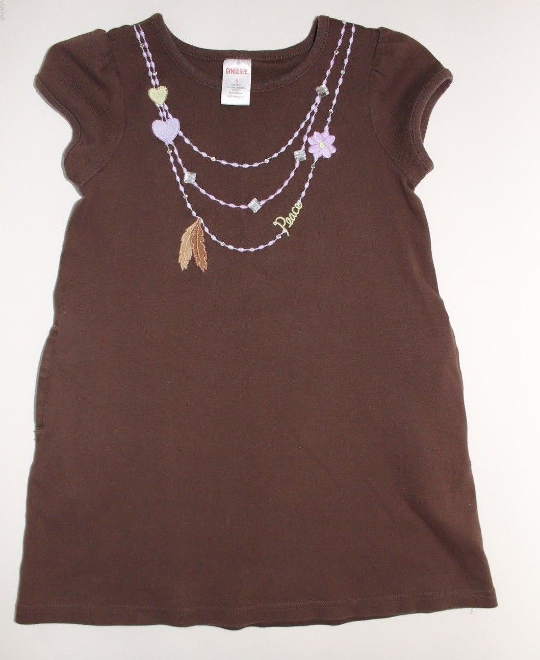 Gymboree Cowgirls At Heart Brown Necklace Tunic Top Size 5 EUC